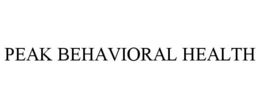 PEAK BEHAVIORAL HEALTH trademark