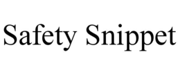 SAFETY SNIPPET trademark