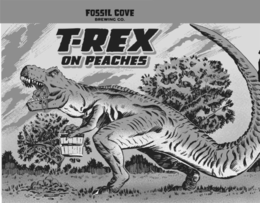 FOSSIL COVE BREWING CO. T-REX ON PEACHES trademark