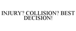 INJURY? COLLISION? BEST DECISION! trademark