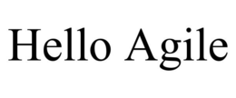 HELLO AGILE trademark