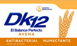 ACEITES ESENCIALES DK12 EL BALANCE PERFECTO AVENA ANTIBACTERIAL HUMECTANTE JABÓN DE TOCADOR trademark