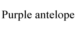 PURPLE ANTELOPE trademark
