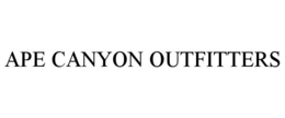 APE CANYON OUTFITTERS trademark