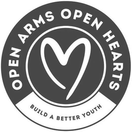 OPEN ARMS OPEN HEARTS BUILD A BETTER YOUTH trademark