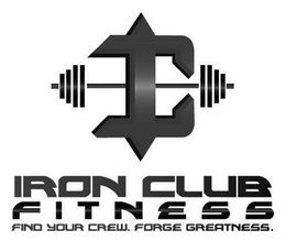 IC IRON CLUB FITNESS FIND YOUR CREW. FORGE GREATNESS. trademark