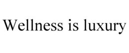 WELLNESS IS LUXURY trademark