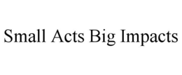 SMALL ACTS BIG IMPACTS trademark