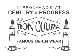 NIPPON-MADE AT CENTURY OF PROGRESS 2011 BONCOURA TRADE MARK FAMOUS DENIM WEAR trademark