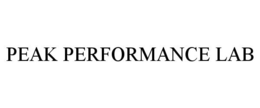 PEAK PERFORMANCE LAB trademark
