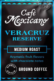 CAFE MEXICANO VERACRUZ RESERVE MEDIUM ROAST AROMATIC FRUIT FLAVORS WITH CHOCOLATE NOTES GROUND COFFEE SINGLE ORIGIN trademark