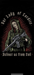 OUR LADY OF CORDITE DELIVER US FROM EVIL trademark