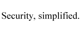 SECURITY, SIMPLIFIED. trademark