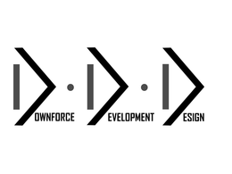 DOWNFORCE · DEVELOPMENT · DESIGN trademark