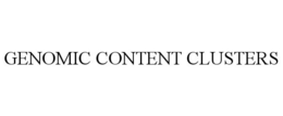 GENOMIC CONTENT CLUSTERS trademark