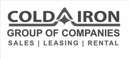 COLD IRON GROUP OF COMPANIES SALES LEASING RENTAL trademark