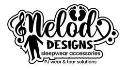 MELODY DESIGNS SLEEPWEAR ACCESSORIES PJ WEAR & TEAR SOLUTIONS trademark