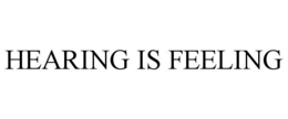 HEARING IS FEELING trademark