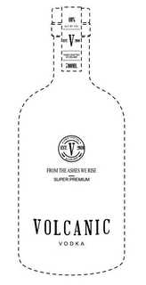 FROM THE ASHES WE RISE SUPER PREMIUM VOLCANIC VODKA V EST. 2010 · HAND CRAFTED · IN ICELAND 40% ALC. BY VOL. V EST. 2010 HAND CRAFTED IN ICELAND 700ML trademark