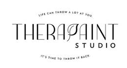 LIFE CAN THROW A LOT AT YOU, IT'S TIME TO THROW IT BACK. THERAPAINT STUDIO trademark