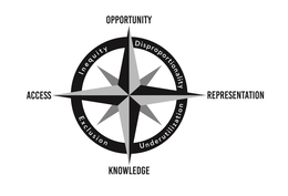 ACCESS OPPORTUNITY REPRESENTATION KNOWLEDGE INEQUITY DISPROPORTIONALITY UNDERUTILIZATION EXCLUSION trademark