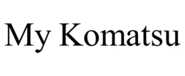 MY KOMATSU trademark