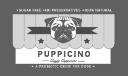 SUGAR FREE NO PRESERVATIVES 100% NATURAL PUPPICINO DOGGY CAPPUCINO A PROBIOTIC DRINK FOR DOGS trademark
