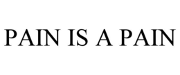 PAIN IS A PAIN trademark