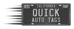 CALIFORNIA QUICK AUTO TAGS JAN CALIFORNIA  19 82 E 0612549 trademark