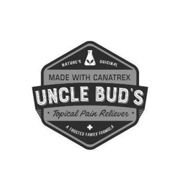 NATURE'S ORIGINAL MADE WITH CANATREX UNCLE BUD'S · TOPICAL PAIN RELIEVER · A TRUSTED FAMILY FORMULA trademark
