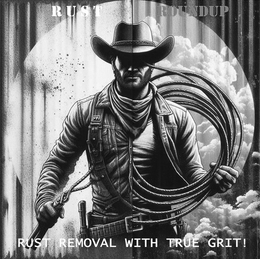 RUST ROUNDUP RUST REMOVAL WITH TRUE GRIT! trademark