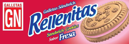 GALLETAS GN GALLETAS SÁNDWICH RELLENITAS SANDWICH COOKIES SABOR FRESA trademark