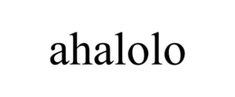 AHALOLO trademark