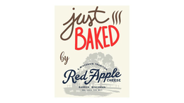 JUST BAKED BY RED APPLE CHEESE A WISCONSIN TRADITION BARRON WISCONSIN REAL CHEESE DONE RIGHT! trademark