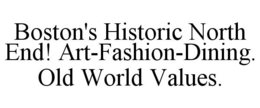 BOSTON'S HISTORIC NORTH END! ART-FASHION-DINING. OLD WORLD VALUES. trademark