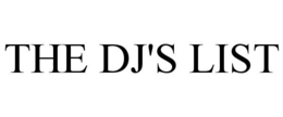 THE DJ'S LIST trademark