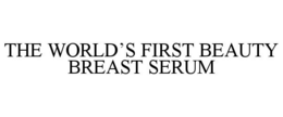 THE WORLD'S FIRST BEAUTY BREAST SERUM trademark