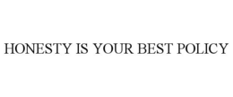 HONESTY IS YOUR BEST POLICY trademark