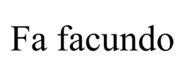 FA FACUNDO trademark