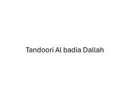 TANDOORI AL BADIA DALLAH trademark