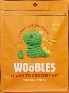 FRED THE DINOSAUR THE WOOBLES LEARN TO CROCHET KIT FOR BEGINNERS ALL MATERIALS INCLUDED trademark