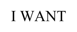 I WANT trademark