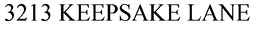 3213 KEEPSAKE LANE trademark