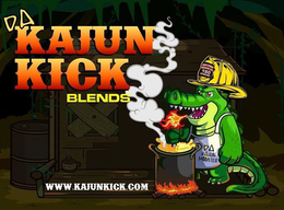 DA KAJUN KICK BLENDS WWW.KAJUNKICK.COM GPT FIRE FIREFIGHTER 150 B. NECAISE DA KAJUN MONSTER trademark