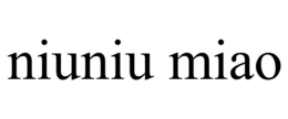 NIUNIU MIAO trademark
