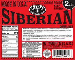 OLMA PREMIUM QUALITY WHOLESALE DISTRIBUTOR SIBERIAN trademark