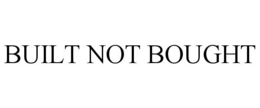 BUILT NOT BOUGHT trademark