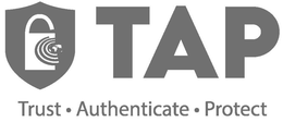TAP TRUST · AUTHENTICATE · PROTECT trademark
