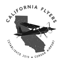 CALIFORNIA FLYERS ESTABLISHED 2019 · CORONA AIRPORT trademark