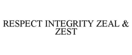 RESPECT INTEGRITY ZEAL & ZEST trademark